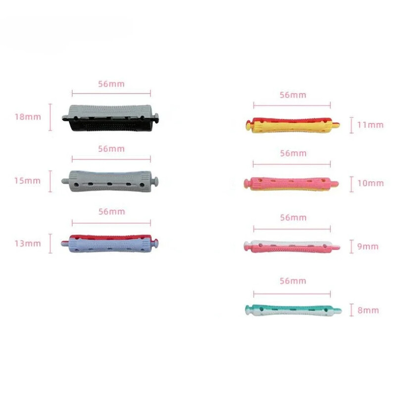 12 buc Tije pentru permanenta de par Role de ondulare a parului fara caldura Tije de permanenta Bigudiuri Tije cu val la rece flexibile pentru femei Par lung scurt