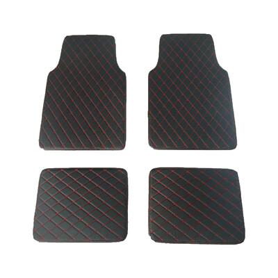 Πατάκια αυτοκινήτου 4 τμχ Universal PU Δερμάτινο αδιάβροχο αυτόματο προστατευτικό ποδιών Μοκέτα Μπροστινό και Πίσω Σετ Πατάκια Αξεσουάρ αυτοκινήτου