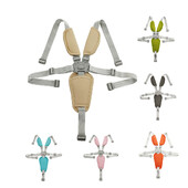 Ham pentru copii pentru cărucior Scaun de cină Scaun înalt 5 puncte Centura de siguranță Reglarea lungimii Piele PU Umăr Crotch PAD Universal