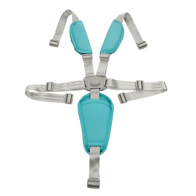 Ham pentru copii pentru cărucior Scaun de cină Scaun înalt 5 puncte Centura de siguranță Reglarea lungimii Piele PU Umăr Crotch PAD Universal