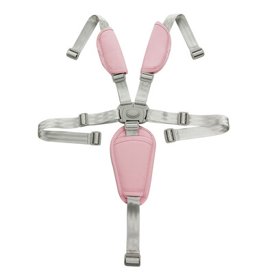 Ham pentru copii pentru cărucior Scaun de cină Scaun înalt 5 puncte Centura de siguranță Reglarea lungimii Piele PU Umăr Crotch PAD Universal