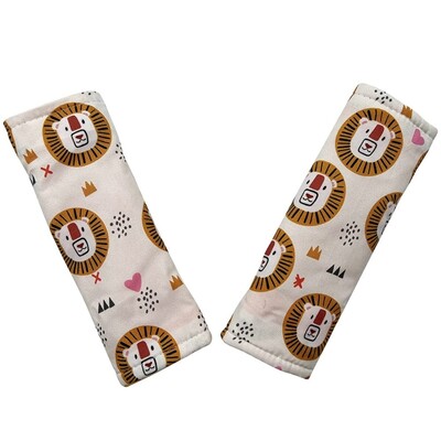 Husă curea pentru cărucior de bebeluși și cărucior pentru copii, cu desene animate, pentru umeri Huse pentru curele 2 buc. pentru cele mai multe mărci de mașini pentru cărucior pentru copii