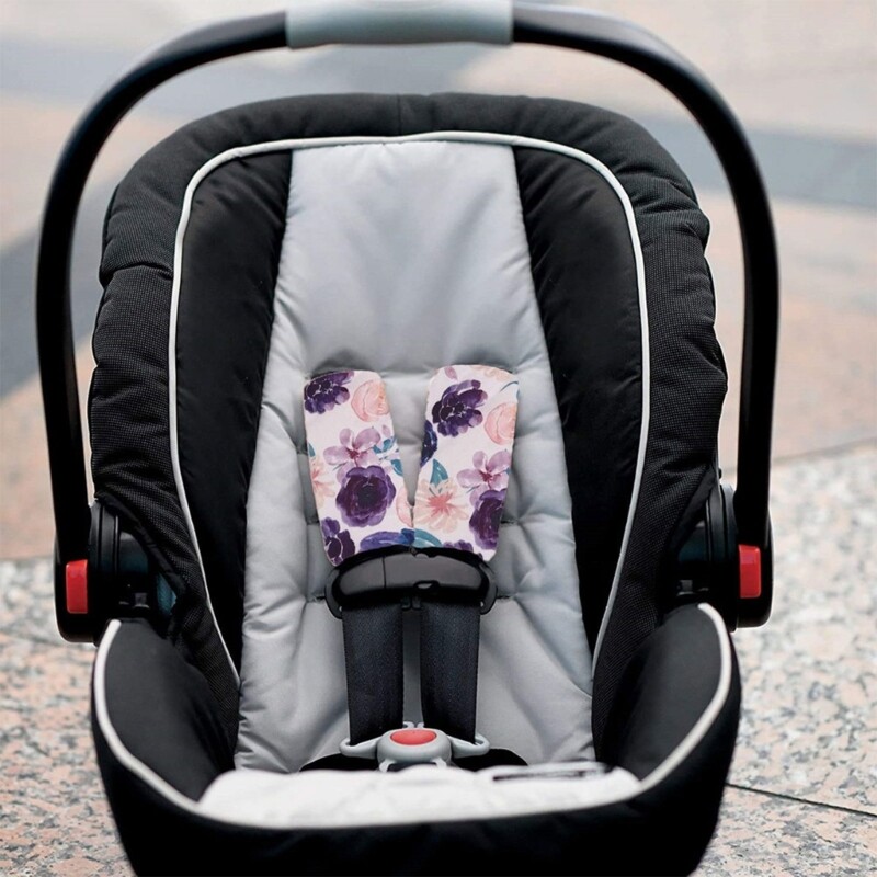 Husă curea pentru cărucior de bebeluși și cărucior pentru copii, cu desene animate, pentru umeri Huse pentru curele 2 buc. pentru cele mai multe mărci de mașini pentru cărucior pentru copii