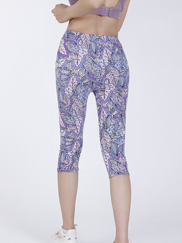 CUHAKCI Fitness Gym női nyomtatott nyári szexi edzés Capris Sport futó rugalmas leggings Push Up magas derekú rövid leggins