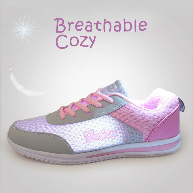 Pantofi de mers ultraușor pentru femei, în patru sezoane, pantofi de sport pentru gimnastică, în aer liber, respirabil, moale, pentru femei, pantofi cu platformă plată