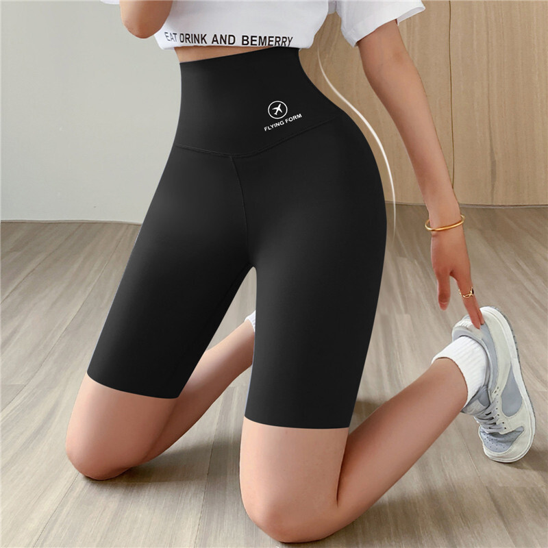 Pantaloni scurti de sport pentru gimnastică, fitness, pantaloni scurți push-up, pentru femei, yoga, slim fit, cu jumătate de pantaloni, elastic, cu talie înaltă, colanți subțiri de antrenament de vară