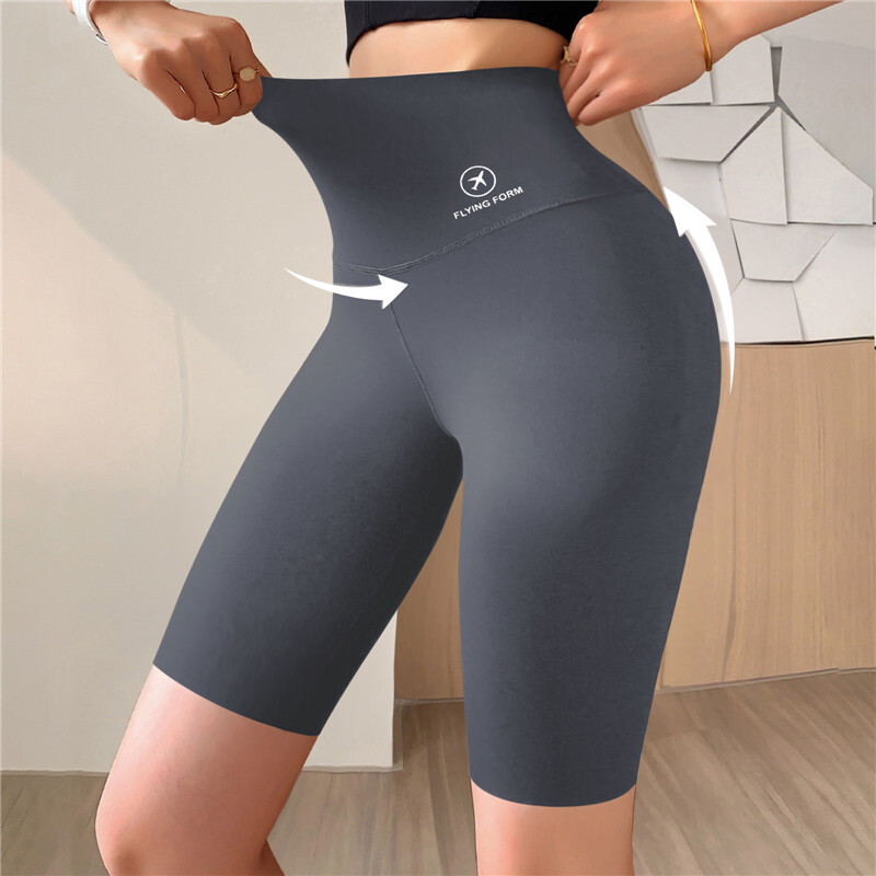 Pantaloni scurti de sport pentru gimnastică, fitness, pantaloni scurți push-up, pentru femei, yoga, slim fit, cu jumătate de pantaloni, elastic, cu talie înaltă, colanți subțiri de antrenament de vară