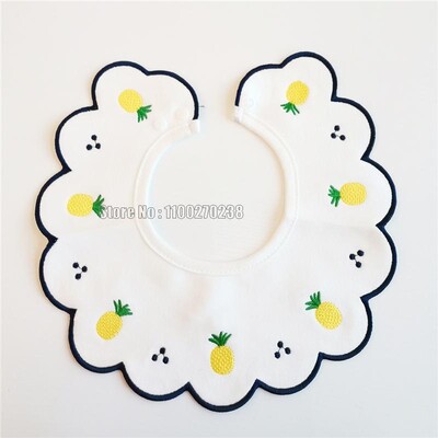 Nou bebeluș Bumbac Impermeabil Broderie Inimă Culoare Albă Saliva Prosop Esarfă Guler Modă Bavetă