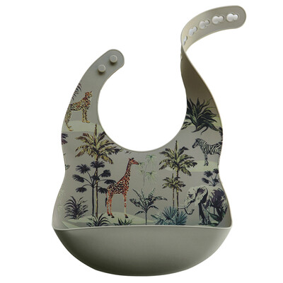 Modernas multfilmas, apdrukātas, ūdensnecaurlaidīgas, mīkstas, silikona priekšautiņi jaundzimušajiem, regulējami bērni, atraugas ar audumu, lai barotu bērnus