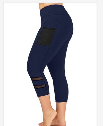 Γυναικεία κολάν γιόγκα σε συντομότερο μέγεθος με τσέπες Stretty skinny παντελόνι με τσέπη για τρέξιμο
