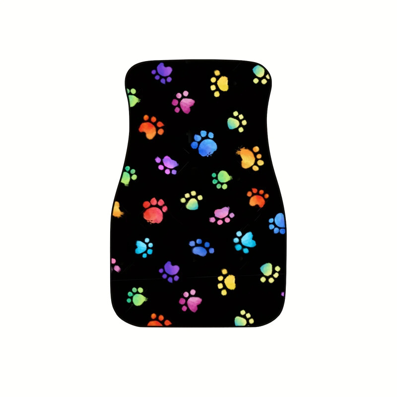 4 buc. Model de labe de câine drăguț Covoraș auto antiderapant Covor de mașină ușor de curățat și rezistent la uzură Covoraș universal pentru podea față și spate