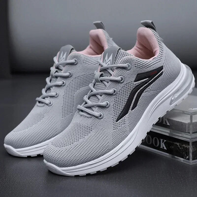 Tavasszal és nyáron új hálós női cipők légáteresztő szabadidő sportok kültéri puha talpú légpárnás futó női cipők