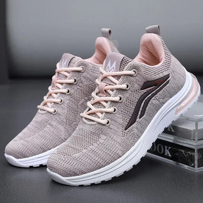 Tavasszal és nyáron új hálós női cipők légáteresztő szabadidő sportok kültéri puha talpú légpárnás futó női cipők