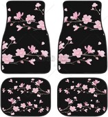 Cherry Blossom 4 buc. Covoare auto Covoare masina Seturi complete Potrivire universala pentru SUV Camioane Protectie orice vreme Covor auto pentru picioare