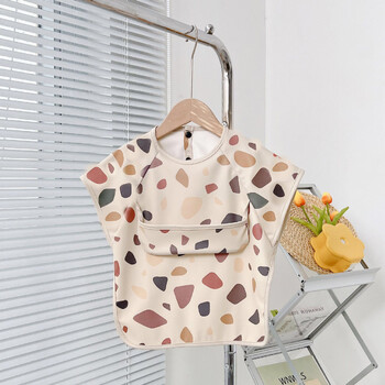 Cute Baby Bibs Μικρό παιδί Baberos Bavoir Αδιάβροχη κοντομάνικη ποδιά Γελοιογραφία Ζώα Παιδιά που ταΐζουν Smock Bib Baby 0-6Y