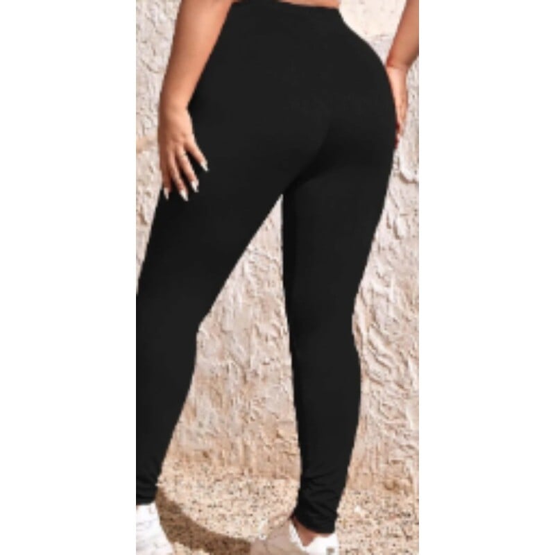 Sieviešu XL-5XL Liela izmēra Ikdienas legingi ar augstu vidukli, vienkrāsaini pieguļoši legingi, kas der ar Commuter Skinny Slim legingiem