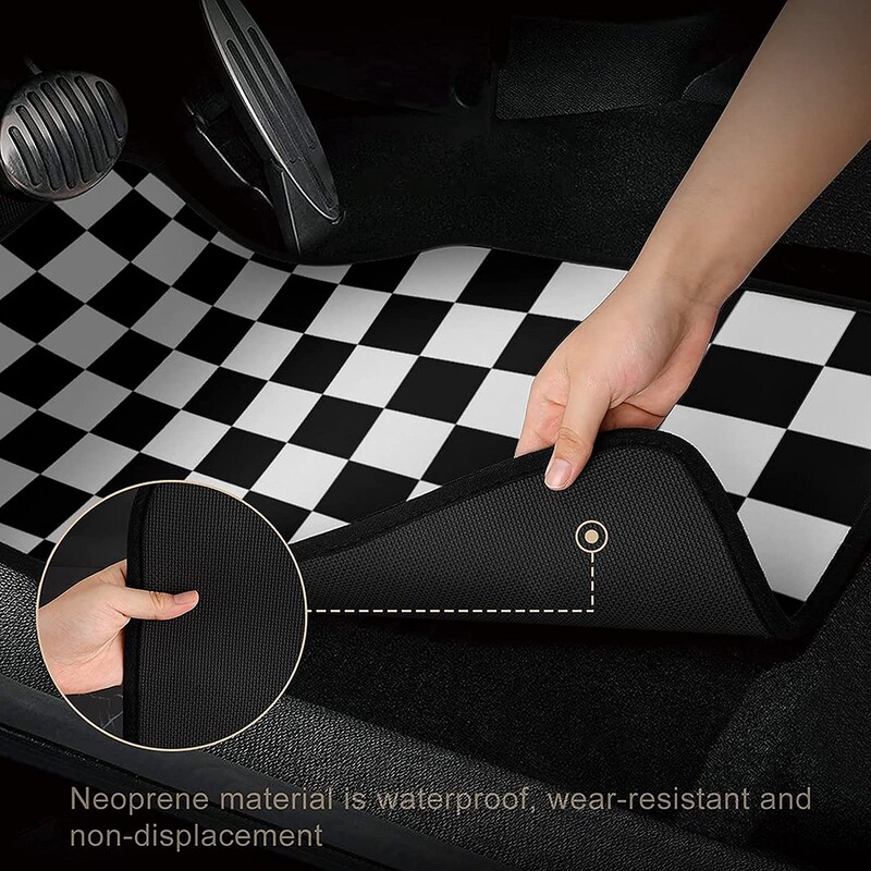 Bagea-Ka, alb, negru, model de steag în carouri de curse