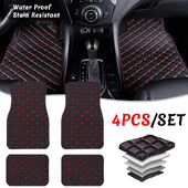 4gab Universālie ādas automašīnu grīdas paklājiņi Chevrolet Sonic Trax Spark visu gadu auto pēdu spilventiņi salona piederumi