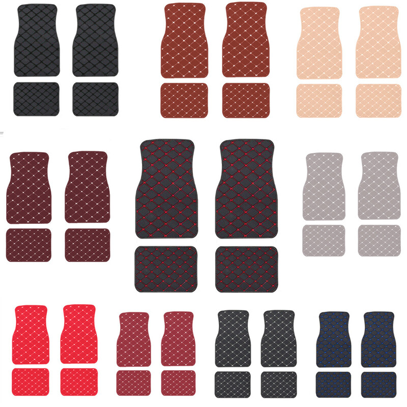 4gab Universālie ādas automašīnu grīdas paklājiņi Chevrolet Sonic Trax Spark visu gadu auto pēdu spilventiņi salona piederumi