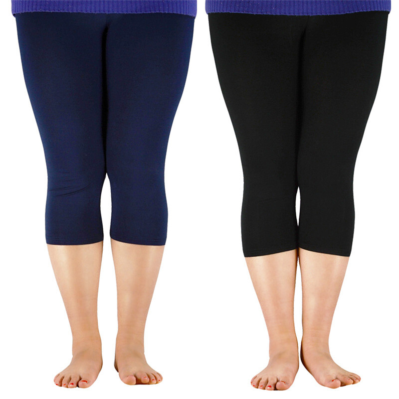 Jambiere ocazional cu talie elastică pentru femei Legging din fibră de bambus Plus Size Legging pentru femei cu elasticitate înaltă Pantaloni de bază Leggings pentru antrenament