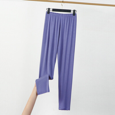 Mărime mare XL până la 8XL Jambiere subțiri modale Culoare uni Legging până la gleznă Antrenament pentru femei de bază pentru slăbire Pantaloni elastici