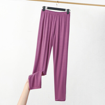 Mărime mare XL până la 8XL Jambiere subțiri modale Culoare uni Legging până la gleznă Antrenament pentru femei de bază pentru slăbire Pantaloni elastici