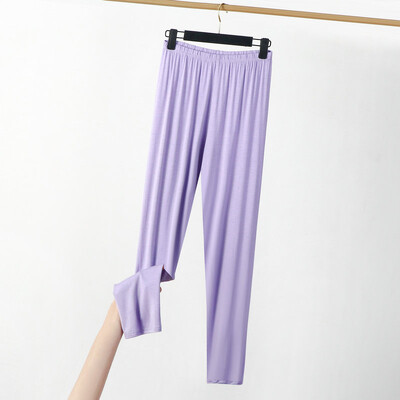 Mărime mare XL până la 8XL Jambiere subțiri modale Culoare uni Legging până la gleznă Antrenament pentru femei de bază pentru slăbire Pantaloni elastici