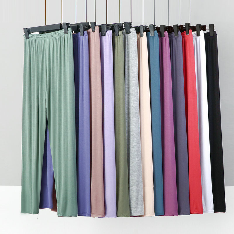 Mărime mare XL până la 8XL Jambiere subțiri modale Culoare uni Legging până la gleznă Antrenament pentru femei de bază pentru slăbire Pantaloni elastici