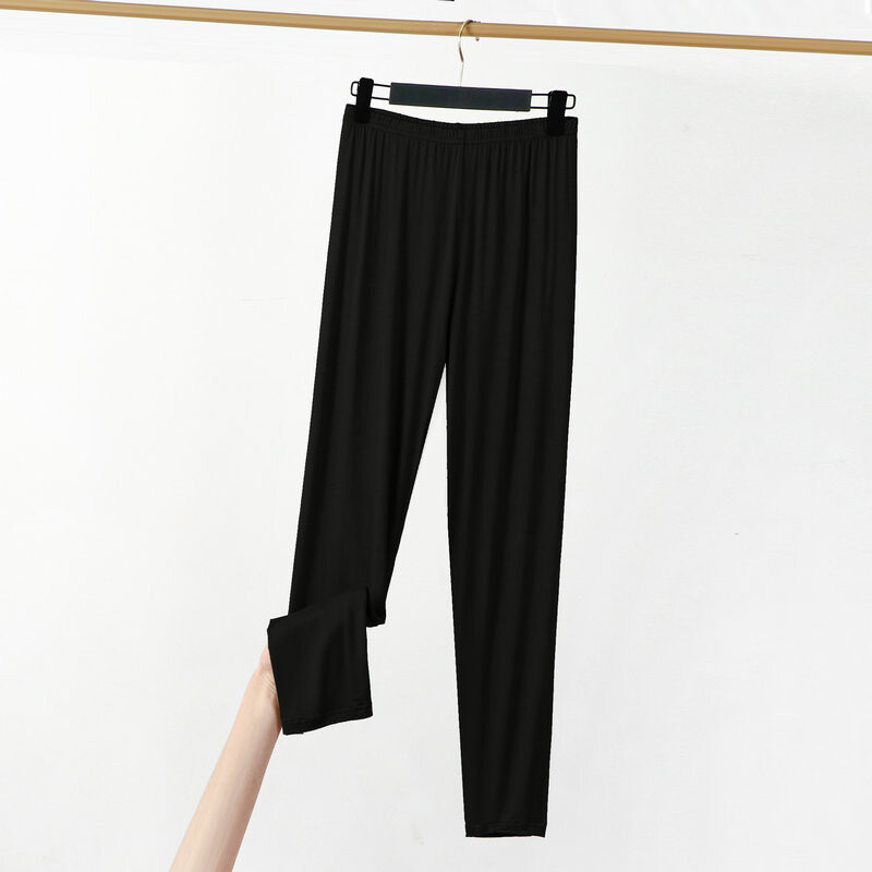 Mărime mare XL până la 8XL Jambiere subțiri modale Culoare uni Legging până la gleznă Antrenament pentru femei de bază pentru slăbire Pantaloni elastici