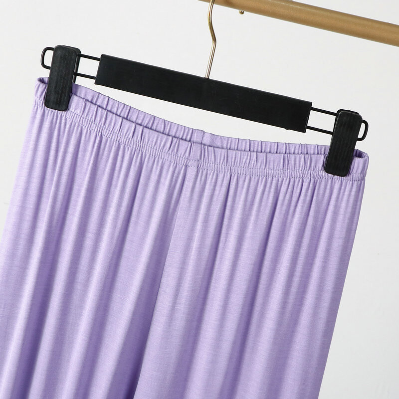 Mărime mare XL până la 8XL Jambiere subțiri modale Culoare uni Legging până la gleznă Antrenament pentru femei de bază pentru slăbire Pantaloni elastici