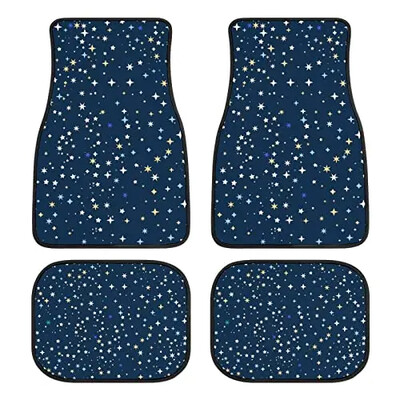 Autó padlószőnyeg 4 részes készletek Starry Night univerzális minden időjárási körülmények között vízálló vezető sarokpárna védő - teljes készlet első és hátsó szőnyeg