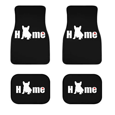 Butterfly mustade auto põrandamattide komplekt eesmiste ja tagumiste vooderdiste jaoks, Universal Fit vaipkattega põrandamattide komplekt 4 tk maasturitele, kaubikutele, sedaanidele