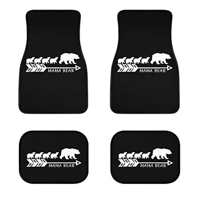 Butterfly mustade auto põrandamattide komplekt eesmiste ja tagumiste vooderdiste jaoks, Universal Fit vaipkattega põrandamattide komplekt 4 tk maasturitele, kaubikutele, sedaanidele