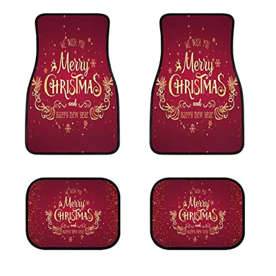 Butterfly mustade auto põrandamattide komplekt eesmiste ja tagumiste vooderdiste jaoks, Universal Fit vaipkattega põrandamattide komplekt 4 tk maasturitele, kaubikutele, sedaanidele