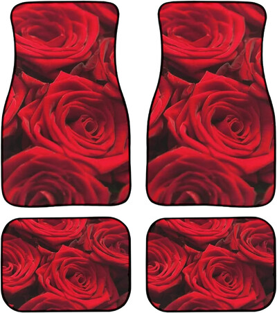 STUOARTE Pink Bling Print divatos autós padlószőnyegek kisteherautó SUV-okhoz, 4 darab univerzálisan illeszkedő első és hátsó padlóbetét