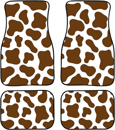 STUOARTE Pink Bling Print divatos autós padlószőnyegek kisteherautó SUV-okhoz, 4 darab univerzálisan illeszkedő első és hátsó padlóbetét