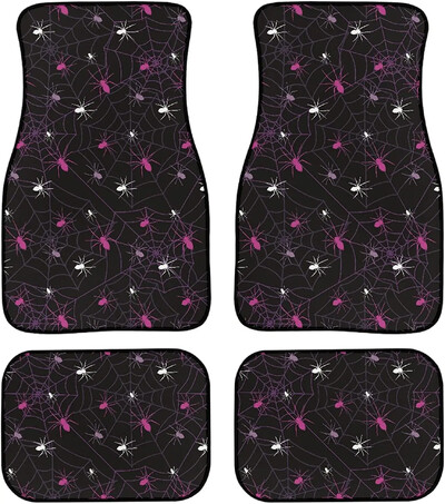 STUOARTE Pink Bling Print divatos autós padlószőnyegek kisteherautó SUV-okhoz, 4 darab univerzálisan illeszkedő első és hátsó padlóbetét