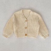 2024 Νέα φθινοπωρινή ζακέτα πλεξίματος για μωρό κοριτσάκι, μακρυμάνικη μονόχρωμη πλεκτή παλτό με λαιμόκοψη σε V νεογέννητο πουλόβερ για κοριτσάκια