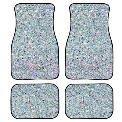 Imprimare cu textura cu sclipici albastru Toate covorașe de protecție pentru podea Covoare grea față și spate Set complet 4 buc. Pachet pentru SUV auto