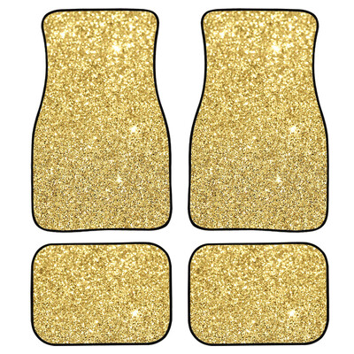 Imprimare cu textura cu sclipici albastru Toate covorașe de protecție pentru podea Covoare grea față și spate Set complet 4 buc. Pachet pentru SUV auto