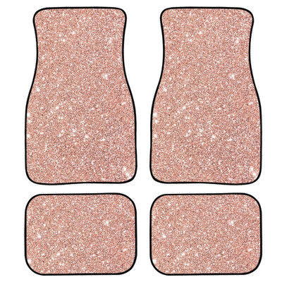 Imprimare cu textura cu sclipici albastru Toate covorașe de protecție pentru podea Covoare grea față și spate Set complet 4 buc. Pachet pentru SUV auto