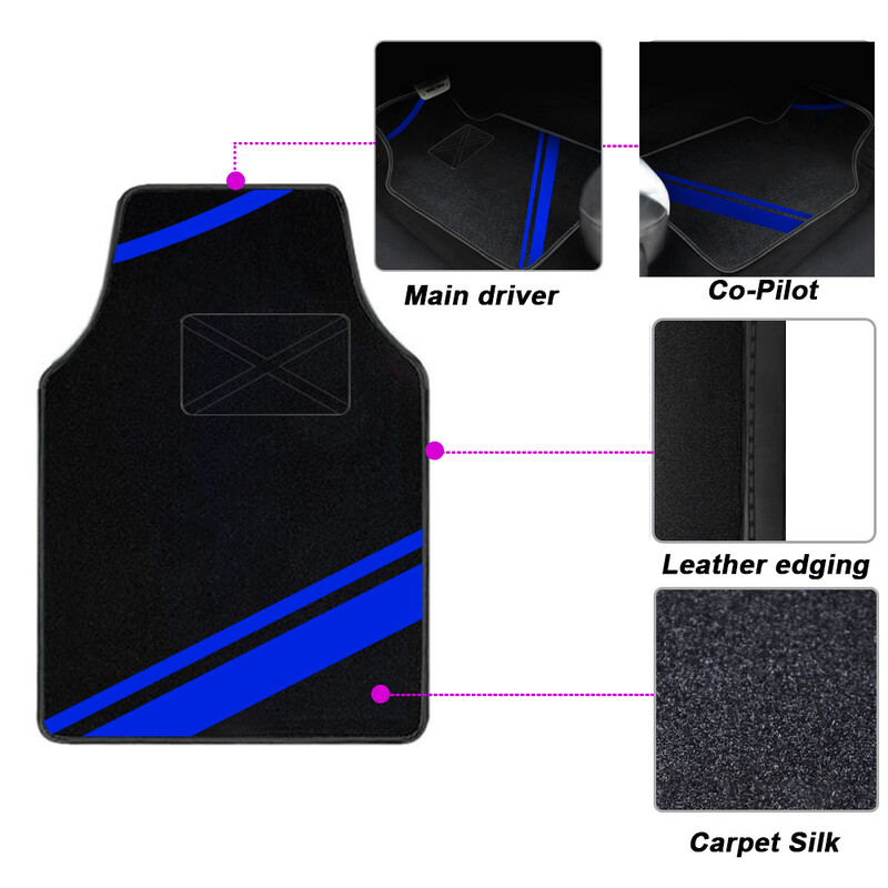 Covorașe pentru podea auto Covor universal Set complet Accesorii auto tapis de sol voiture alfombrillas para autos Tampoane pentru picioare auto