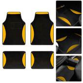 Automobilių grindų kilimėliai Universalus pilnas komplektas 4vnt geltoni apsauginiai kilimėliai Automobiliniai kilimėliai