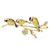 Wuli&baby Calitate Email Păsări Pe Ramă Broșă Pin Bijuterii Moda Cadou Pentru Costum