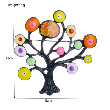 MEYRROYU Нов дизайн, цветна брошка във формата на дърво, жени, материал от цинкова сплав, модни дамски брошки върху дрехи, ежедневни празнични бижута
