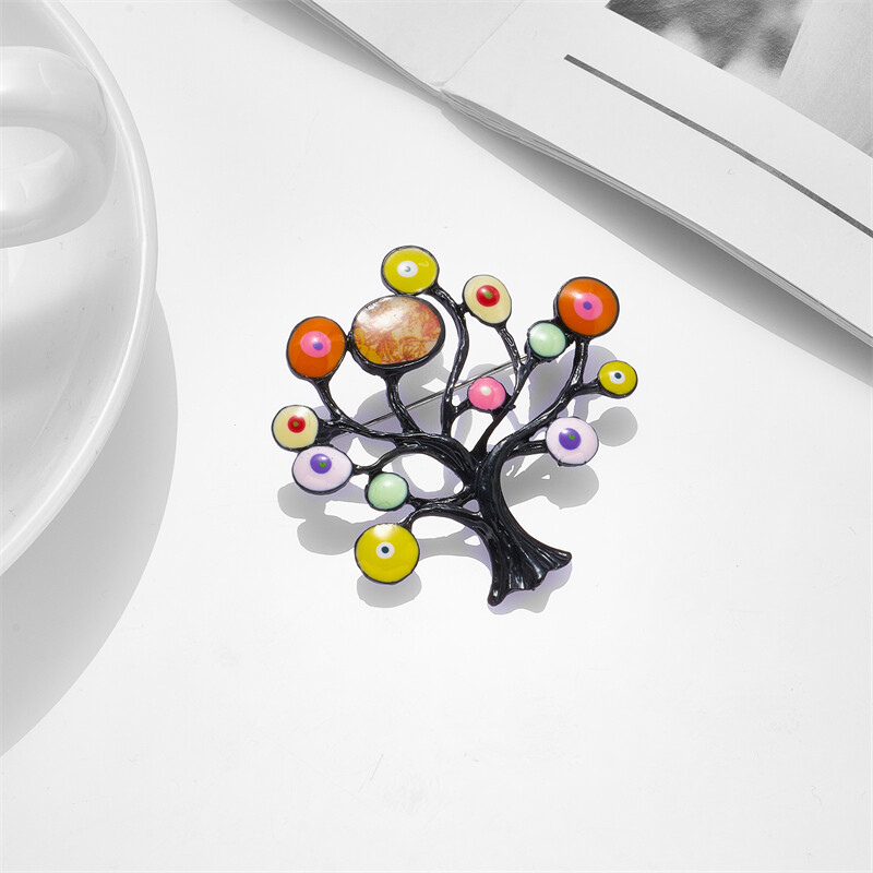 MEYRROYU Jauns dizains Krāsainas koka formas saktas Sieviešu cinka sakausējuma materiāls Modes Sieviešu saktas uz apģērba Ikdienas svētku rotaslietas