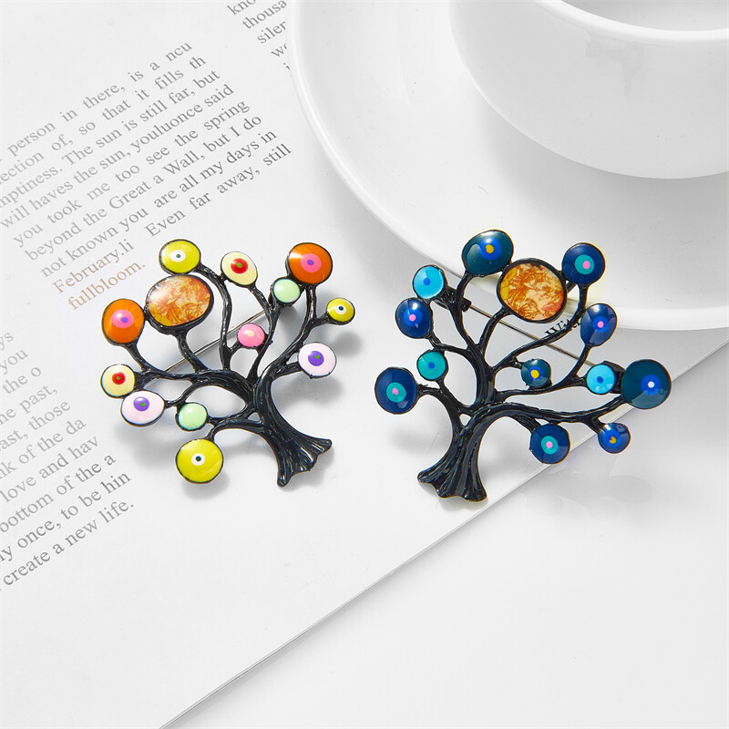 MEYRROYU Jauns dizains Krāsainas koka formas saktas Sieviešu cinka sakausējuma materiāls Modes Sieviešu saktas uz apģērba Ikdienas svētku rotaslietas