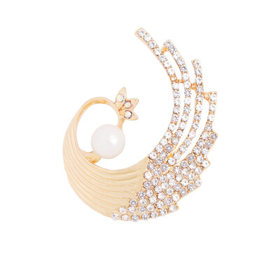 Jauna retro fēniksa strass piespraude modes spīdīgs kristāls dzīvnieku piespraudes vīriešu un sieviešu apģērbu soma aksesuāri rotaslietas dāvana