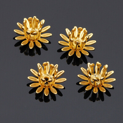 Mibrow 20db/tétel 6 szín 10mm réz virággyöngysapkák virág filigrán laza távtartó gyöngyvég sapkák barkács ékszerkészítéshez