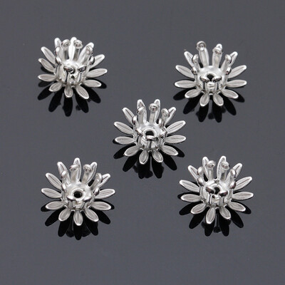 Mibrow 20db/tétel 6 szín 10mm réz virággyöngysapkák virág filigrán laza távtartó gyöngyvég sapkák barkács ékszerkészítéshez